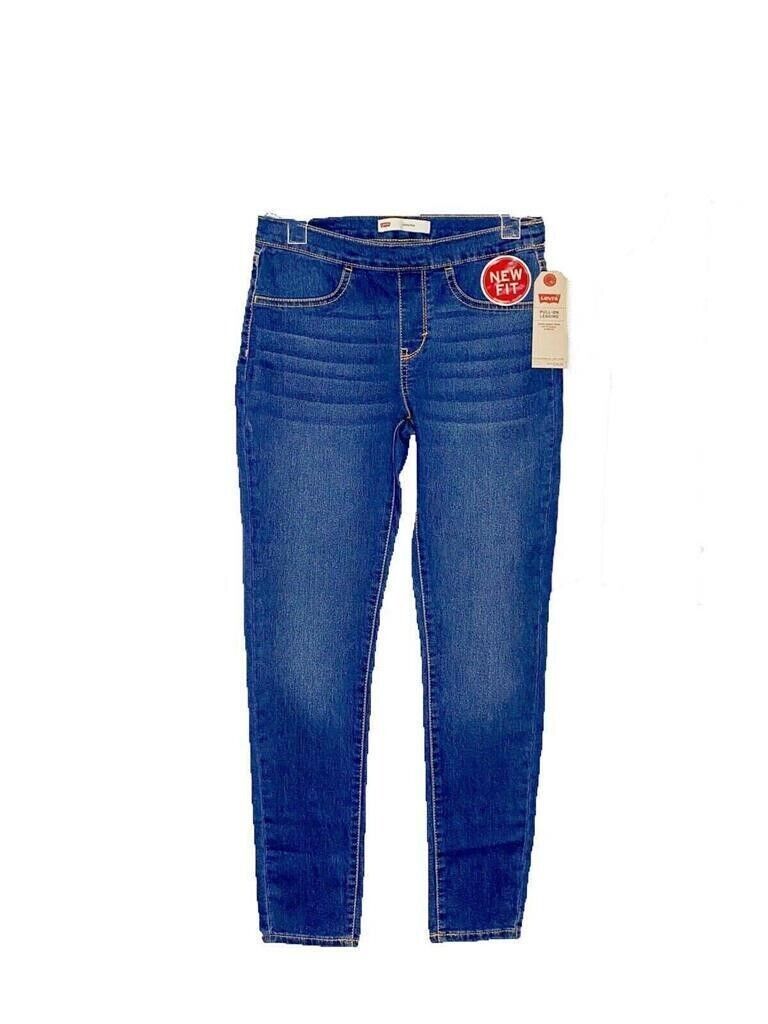 Levi's Girls Denim Skinny Pull on Legging, Blue, 12 REG
